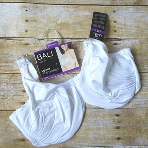 Bali Live It Up White Underwire Light Lift, Side shaping Size 42D